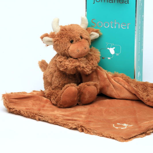 Highland Cow Toy Soother Brown