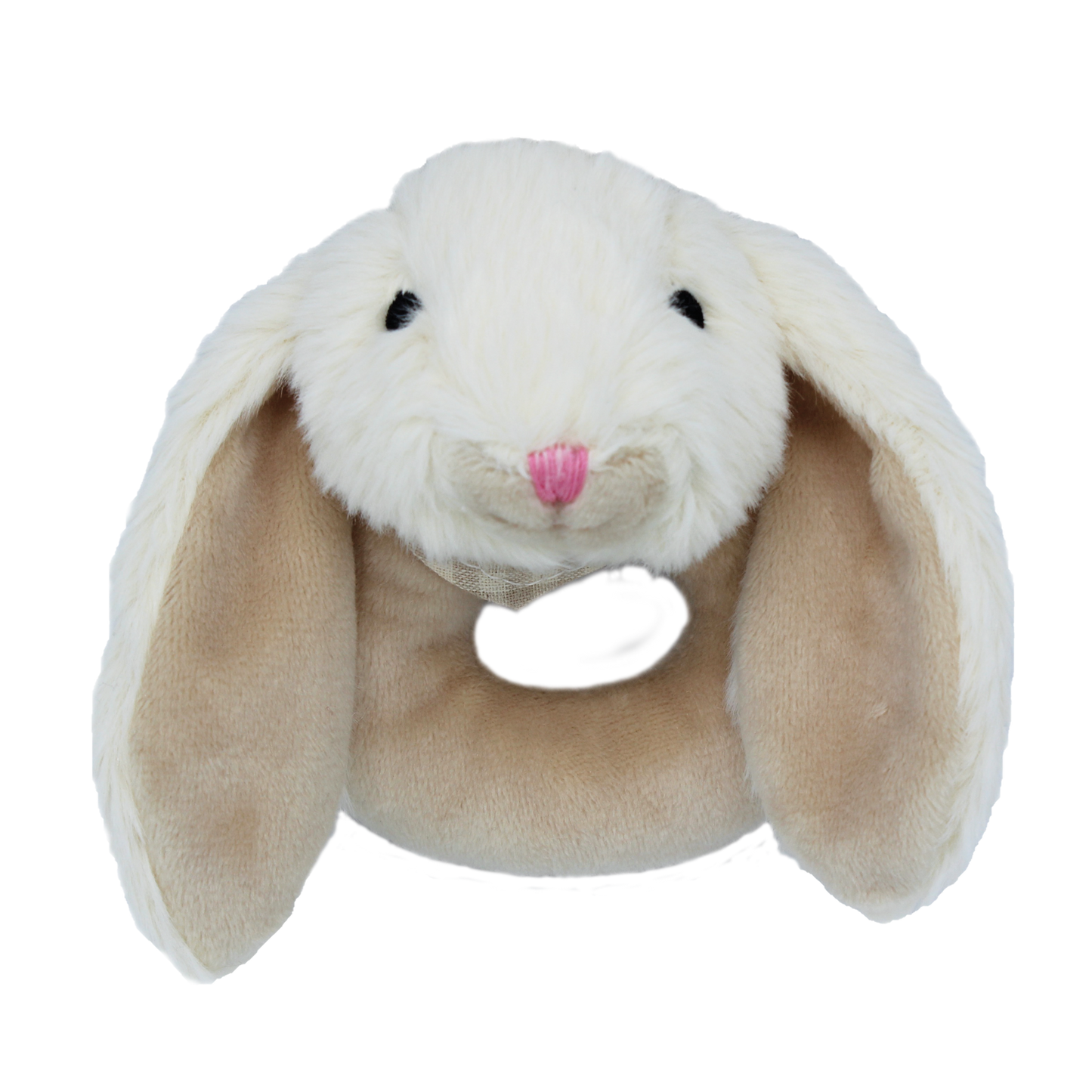 Bunny Baby Rattle Cream