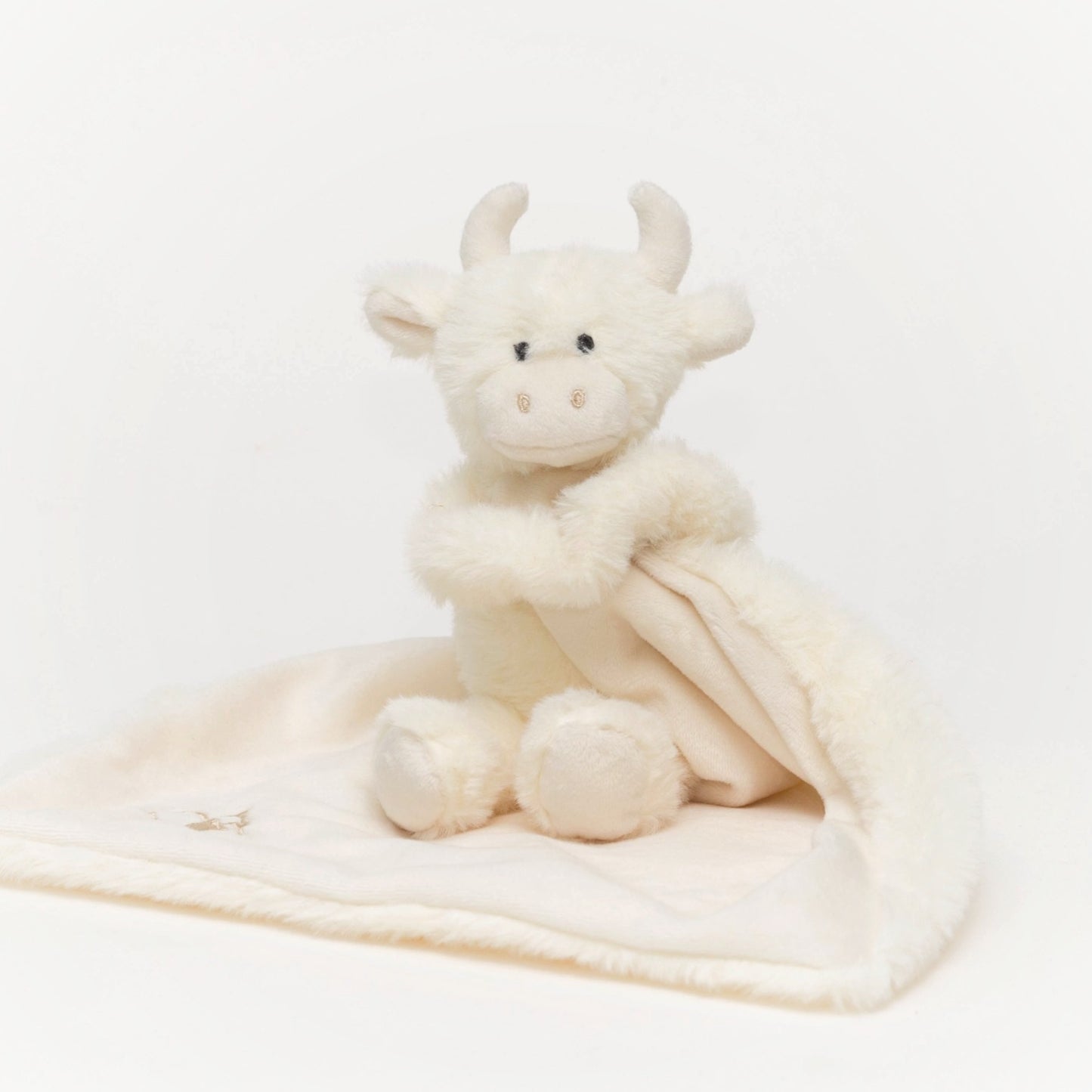 Cream Highland Cow Baby Toy Soother Comforter