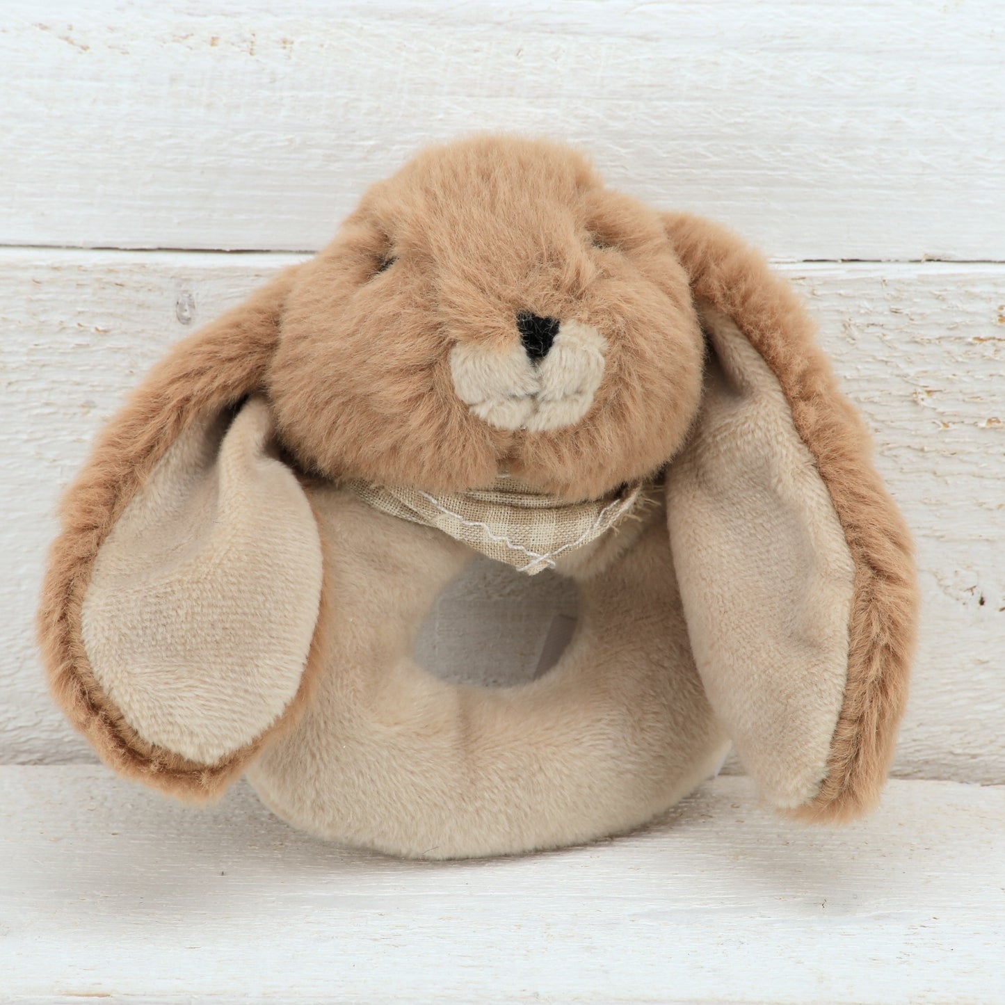 Bunny Baby Rattle Brown
