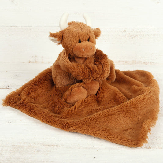 Highland Cow Toy Soother Brown