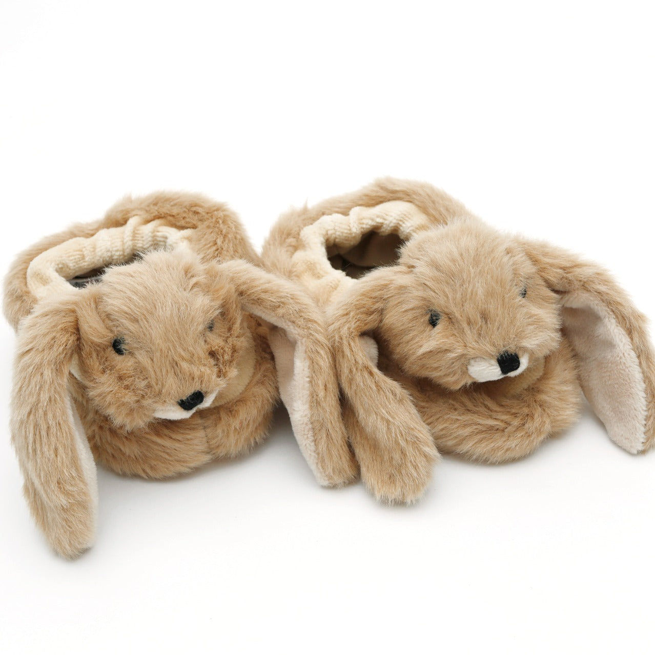 Bunny Baby Slippers Brown - 0-6months