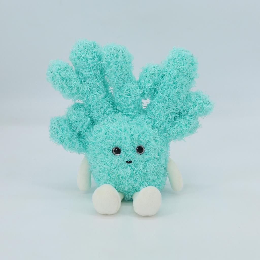 Coral Turquoise - Cream Feet