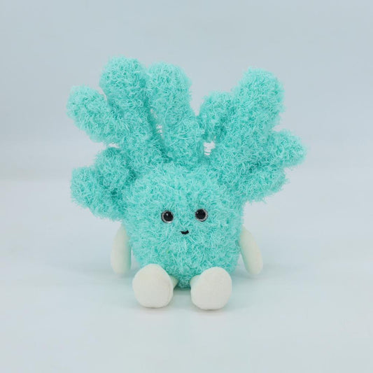 Coral Turquoise - Cream Feet