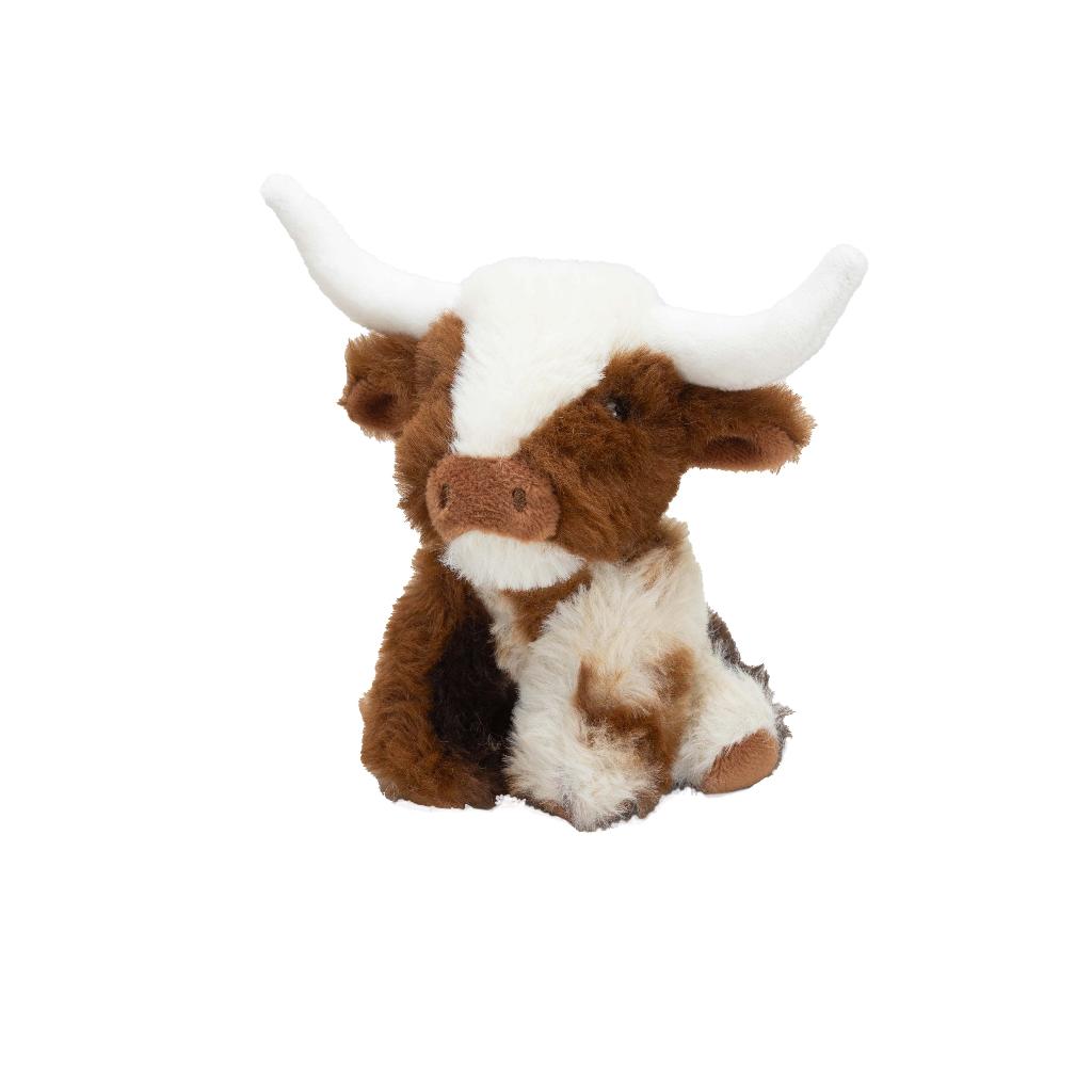 Small Cream Brown Texas Cow