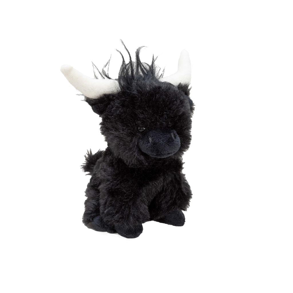 Mini Black Longhorn Cow + Gift Box