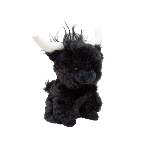 Mini Black Longhorn Cow + Gift Box