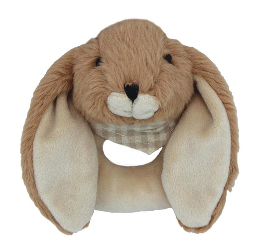 Bunny Rattle Brown + Gift Box