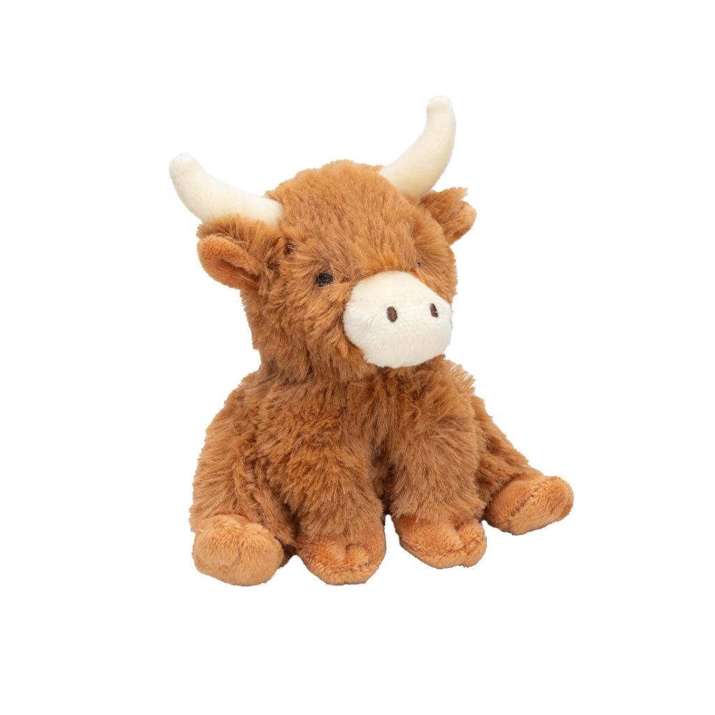 Mini Longhorn Brown Cow + Gift Box