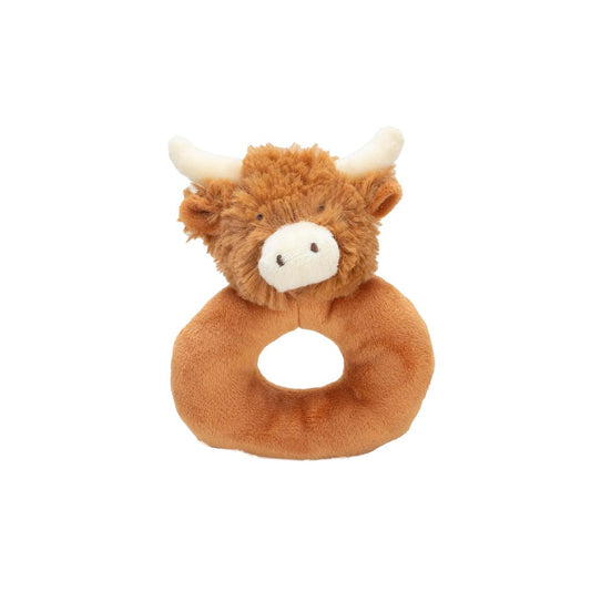Longhorn Brown Cow Rattle + Gift Box