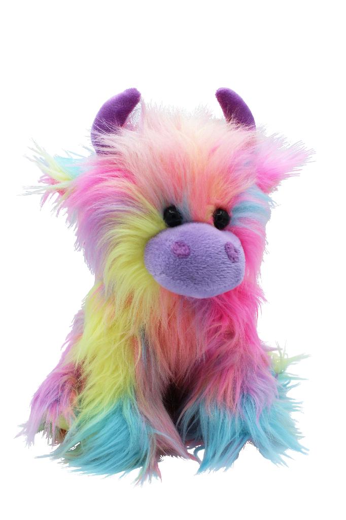Large Highland Cow Rainbow