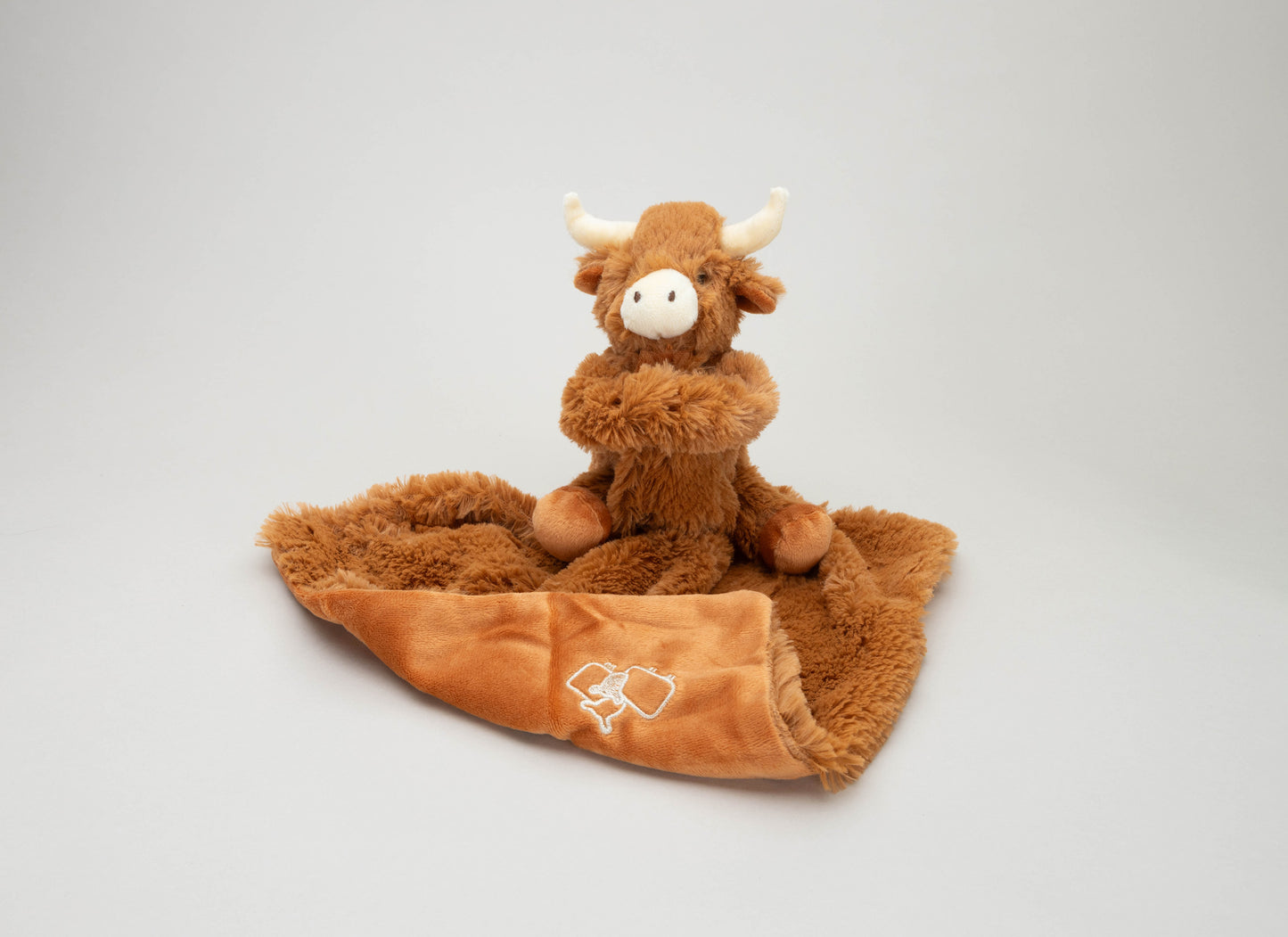 Longhorn Highland Cow Toy Soother Brown