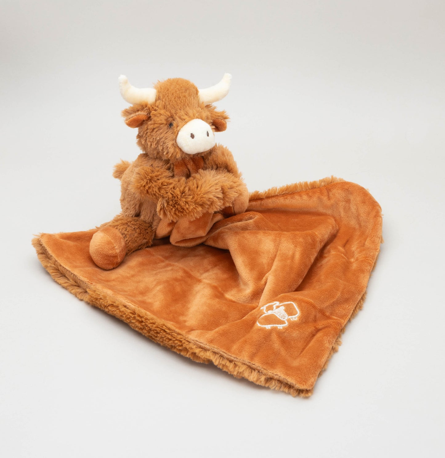 Longhorn Highland Cow Toy Soother Brown